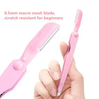3 In 1 High-precision Eyebrow Tweezers Professional Eyebrow Trimmer with Brush Beard Removal Clips Eyelashe Grafting Tweezer 1pc