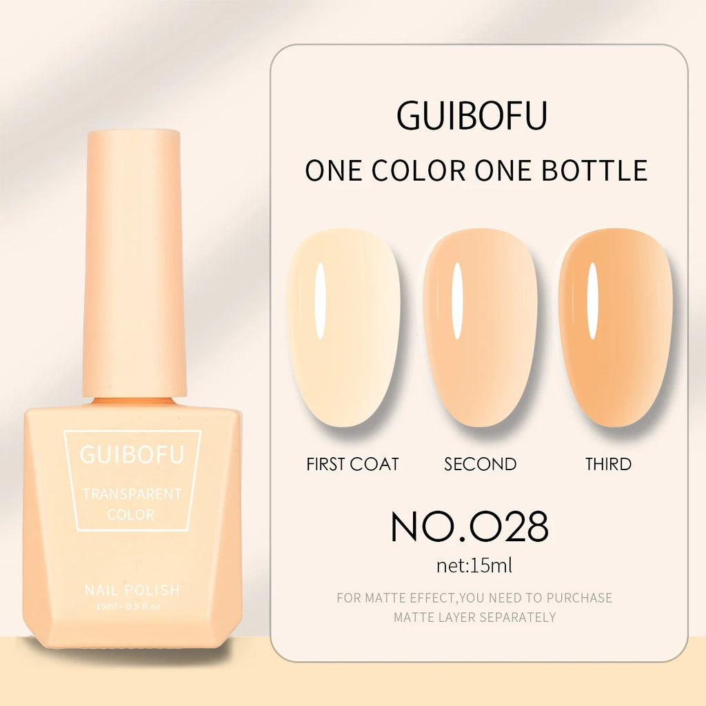 1pc 15ml Milky Jelly Nude Gel Nail Polish Transparent Colors Sheer White Pink Gel Nail Kit For Salon 68 Color