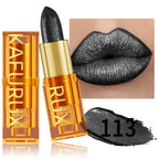 16 colors Bold& Intense Glitter Shiny Metallic Lipstick Pearlescent Lip Tint, Long lasting Lip Makeup Gifts for Women Cosmetics