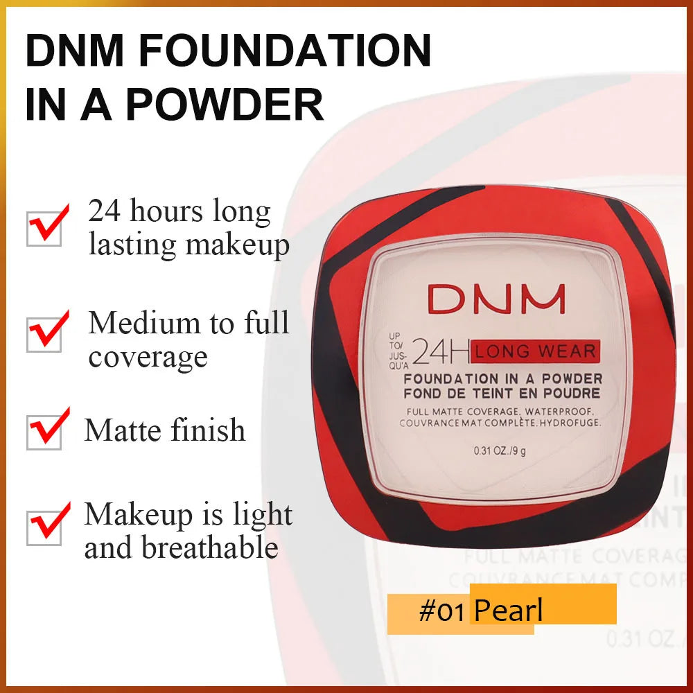 9 Colors Waterproof Matte Powder Face Pressed Foundation Natural Oil-control Brighten Concealer Blush Powder Cake Cosmetics