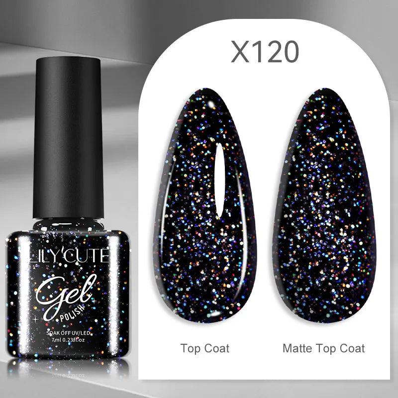 LILYCUTE 5ml Super Bright Silver Metallic Painting Liner Gel Nail Polish Drawing Stripe Graffiti Mirror Pull Line UV Gel Varnish