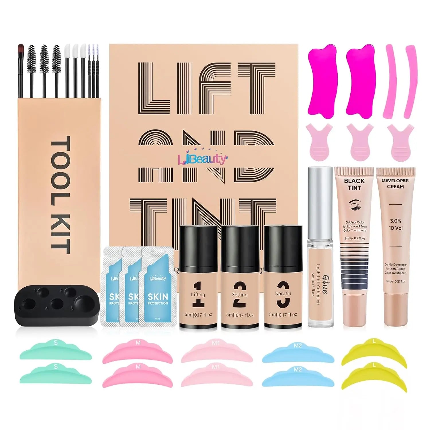 Libeauty Lash Lift And Brow Dye Tint Kit Lifting Eyelashes Brow Lamination Lash Lifting Set Eyes 5 To 8 Weeks Makeup Tools