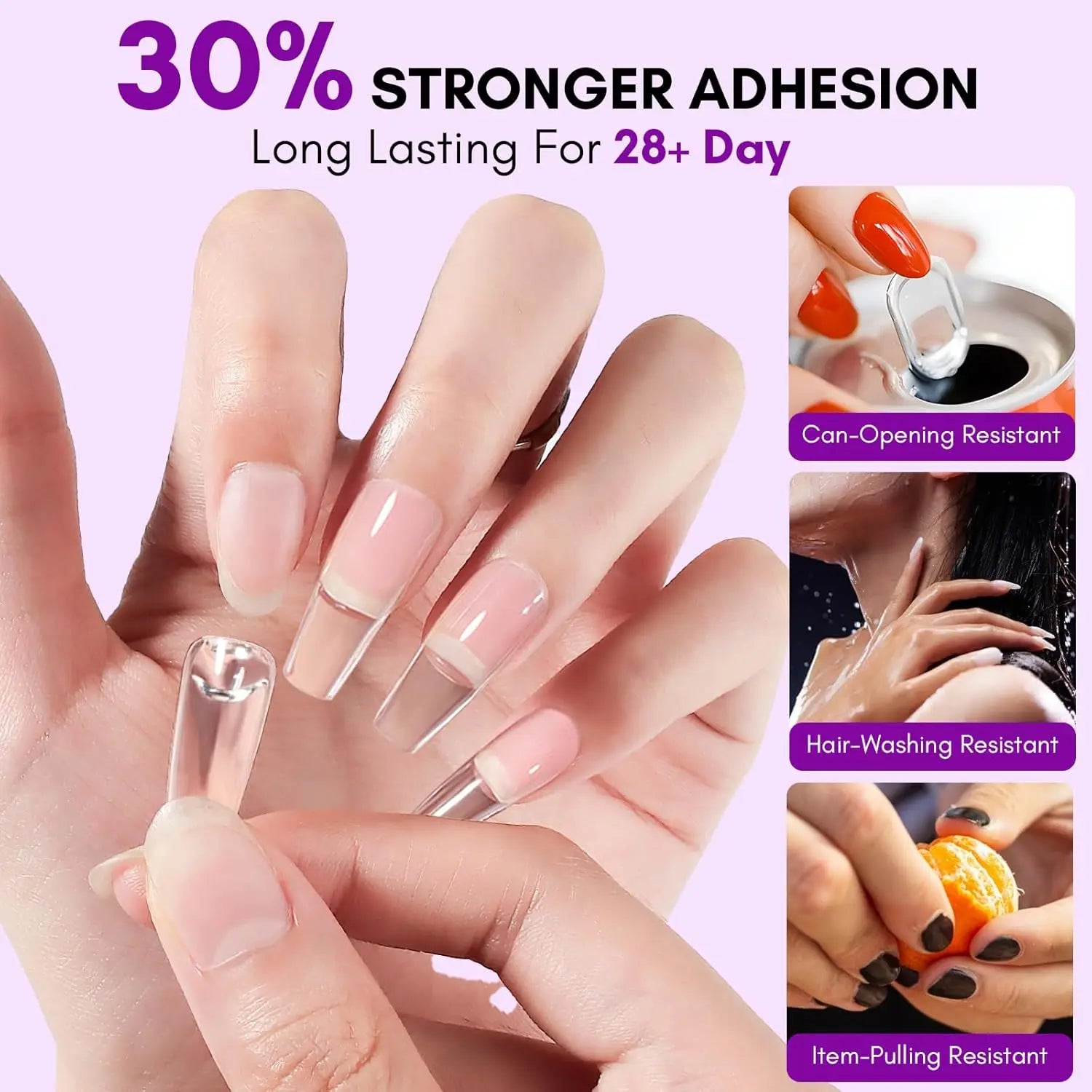 Makartt Super Strong Nail Glue and Glue Remover ,Quick Glue Debonder | Easy Removal with a Dropper Applicator For Press On Nails