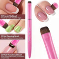3 in 1 New French Nail Brush,with Multi-function Brush Head-Fine Nail Brush,Suitable for Gel and Acrylic Nails,Precise Cleaning