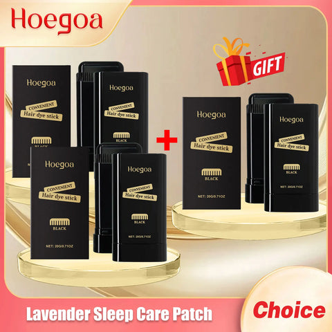 Hoegoa Black Colours Hair Dye Stick One-Time Strong Molding Temporary Cosplay For Men Women Permanent Hair Dying Cream with Comb