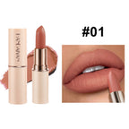8 Colors Deep Red Matte Lipstick Waterproof Non-Stick Velvet Texture Easy Apply Rose Red Lip Makeup Long-Lasting Cosmetics