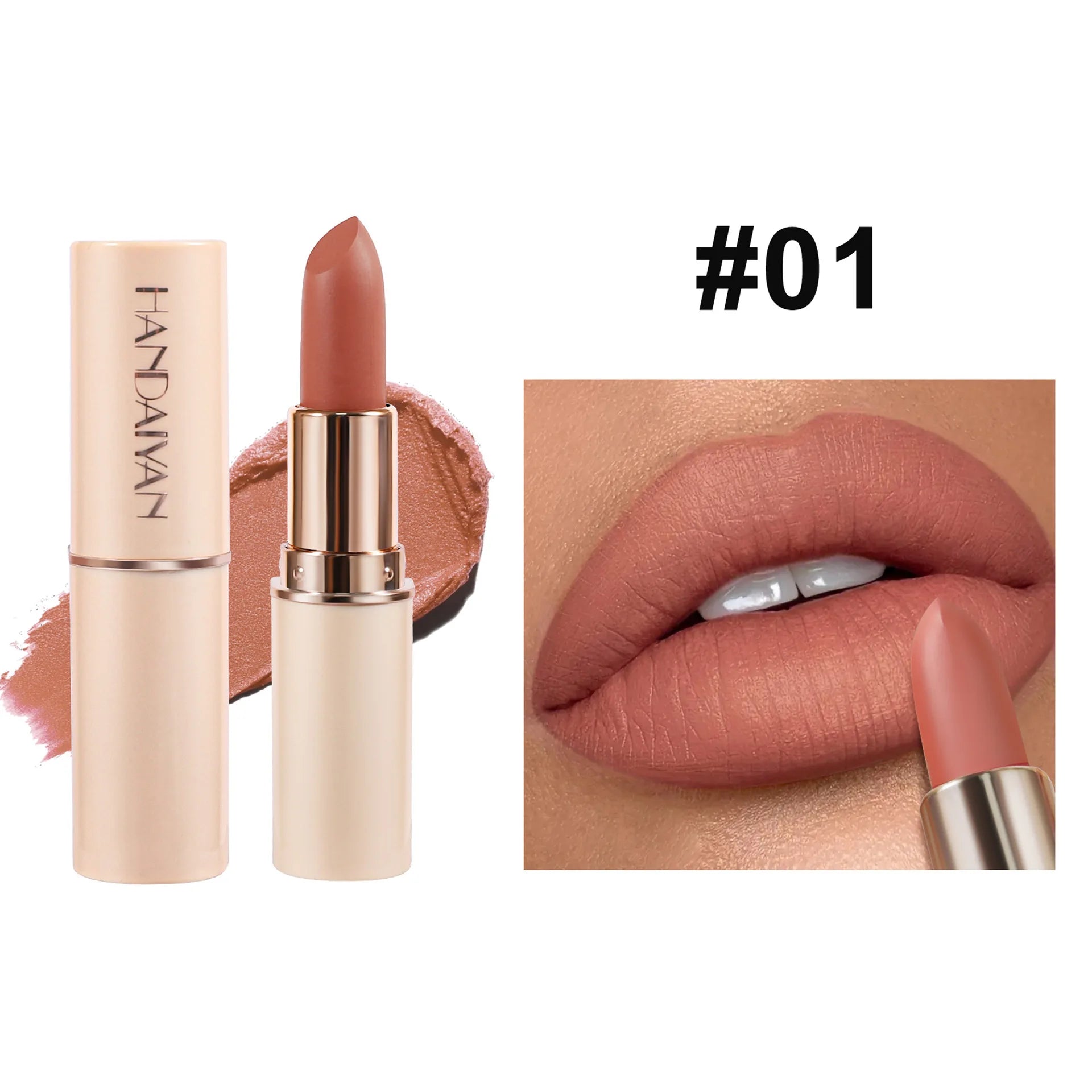 8 Colors Deep Red Matte Lipstick Waterproof Non-Stick Velvet Texture Easy Apply Rose Red Lip Makeup Long-Lasting Cosmetics