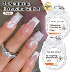 NICOLE DIARY White Non Stick Hand Extension Gel Nail Polish For 3D Shaping Carving Flower DIY Nail Art Extension Acrylic