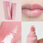 Lakerain 10ml Lip Balm Gel Texture Long Lasting Moisturizing Restore Replenish Non-Sticky Fragrance-Free Tinted Lip Serum Makeup