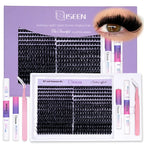 Eyelash Clusters Kit Large Capacity Wispy Individual Lashes Natural DIY Cluster Eyelash Extensions Makeup Tool