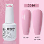 Arte Clavo Transparent Nude Pink Color Jelly Gel Nail Polish Semi Permanent 15ml Top Coat Soak Off UVLED Varnish Nail Art Design