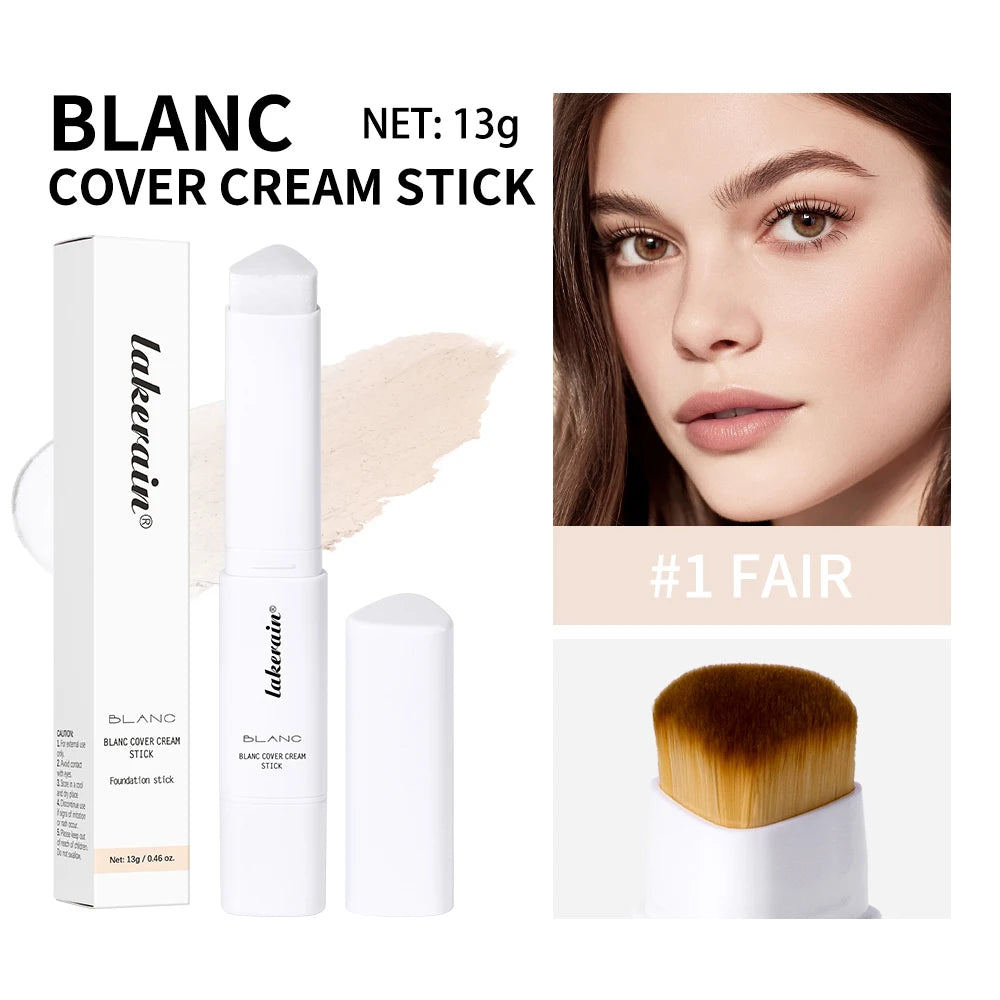 2-in-1 Color-Changing Foundation Stick Liquid Lightweight Moisturizing Brightening Foundation Color Changing For All Skin Types