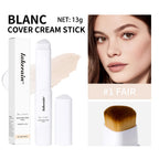 Color Changing Foundation Stick Korean Cover Cream Stick High Coverage Waterproof Dual-Ended with Brush  Base Makeup