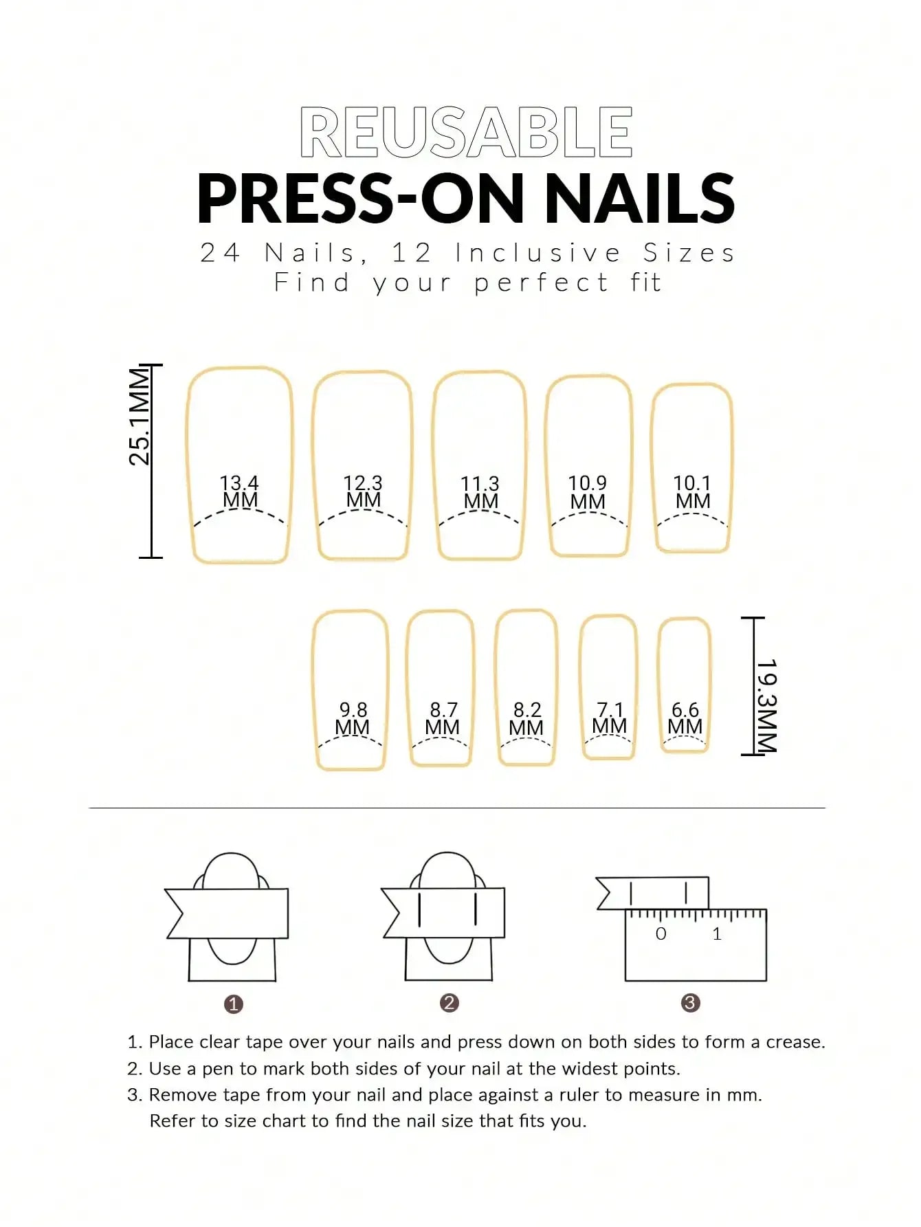 24Pcs 3D Floral French Gel Nail Stickers with Pearls, Press On Nails Set Includes Jelly Gel & Nail File