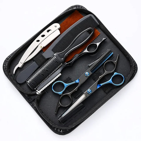 Hair Scissors 6" JP Stainless Hairdressing Scissors Barber Shop Hair Cutting Scissors Thinning Shears Haircut Set