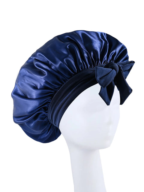 New Silk Bonnet For Sleeping Women Satin Bonnet Hair Bonnet Night Sleep Cap Scarf Wrap For Curly Hair With Tie Band For CurlyHat