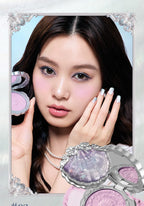 Flower Knows Shell's Jewel Silk Satin Blush Lasting Matte Puffing Natural Brightening Facial Cosmetics 5g