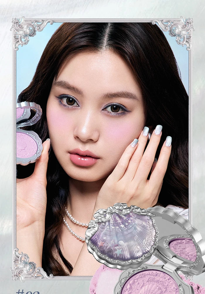 Flower Knows Shell's Jewel Silk Satin Blush Lasting Matte Puffing Natural Brightening Facial Cosmetics 5g