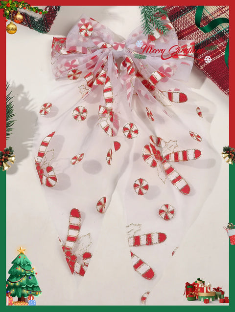 1/2Pcs New Christmas Hair Bows for Women Girls Big Bow Hair Clip Oversized Long Tail Hair Barrette Cute Fashion Hair Accessories