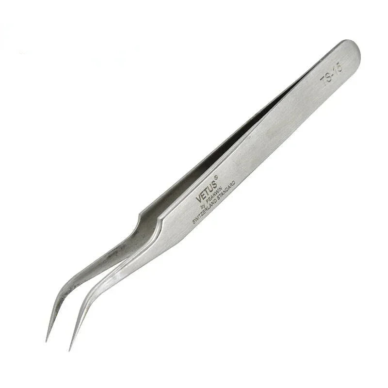 Stainless Steel Industrial Anti-static Multitool Tweezers Curved Eyebrow Lash Tweezer Precision Clamp Watchmaker Repair Tool