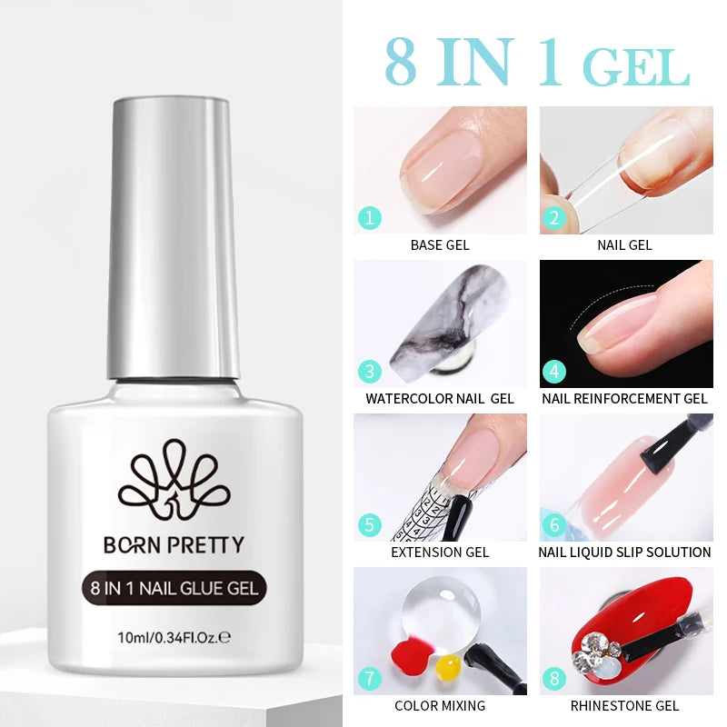 BORN PRETTY 10ml Dark Red Cat Magnetic Gel Nail Polish for Winter Nails DIY Jelly Glass Silver-Light Varnis Semi Permanent