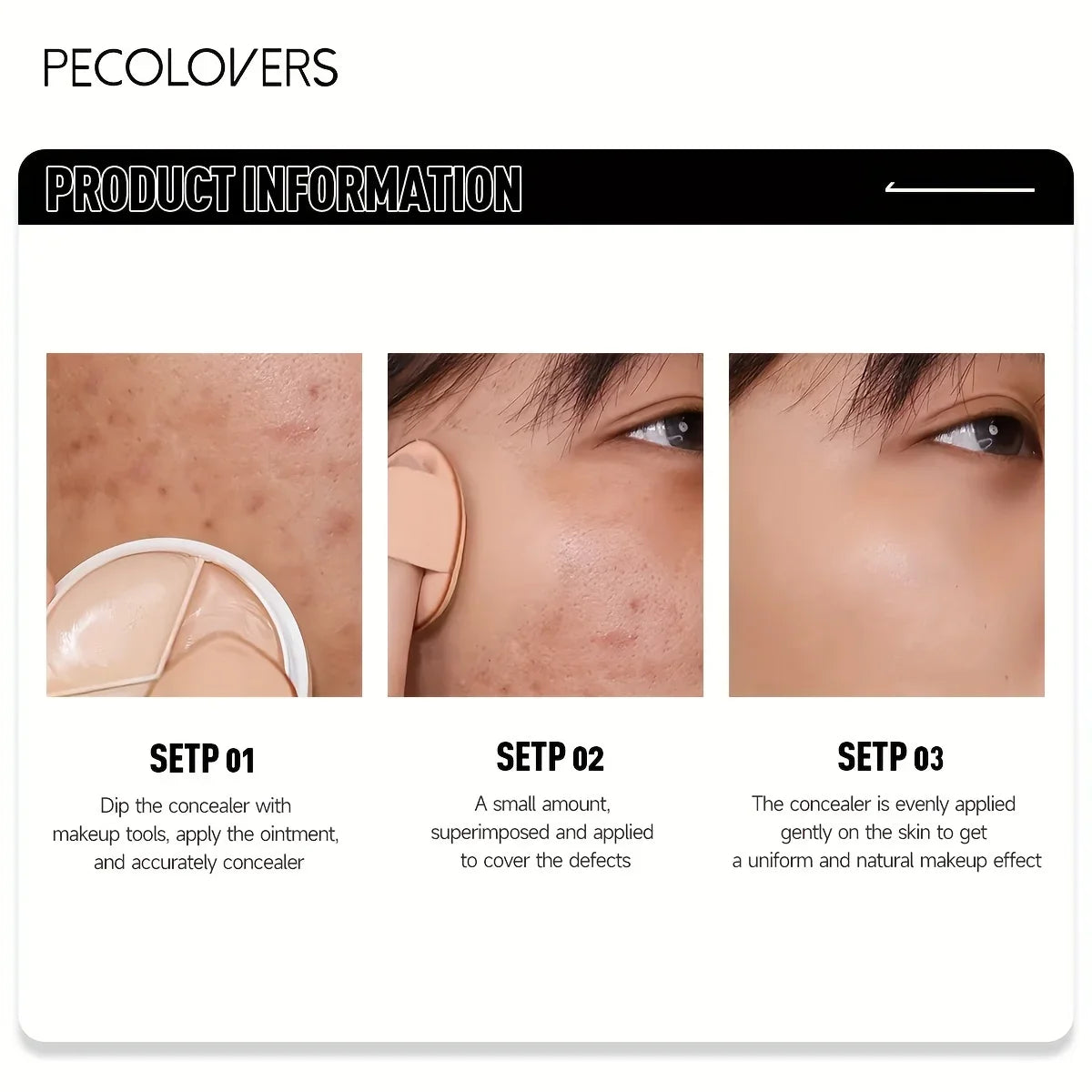 1PC Add Targeting & Moisturizing Concealer Full Coverage Concealer, Long-Lasting,Even Skin Tone ,Eye Face Cosmetics