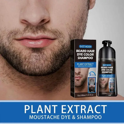 100ml Herbal Extract Fast Permanent Black Dye Grey Hair Shampoo Natural Black Beard Dye Shampoo For Men Hair Color Dye Cream