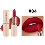 8 Colors Deep Red Matte Lipstick Waterproof Non-Stick Velvet Texture Easy Apply Rose Red Lip Makeup Long-Lasting Cosmetics