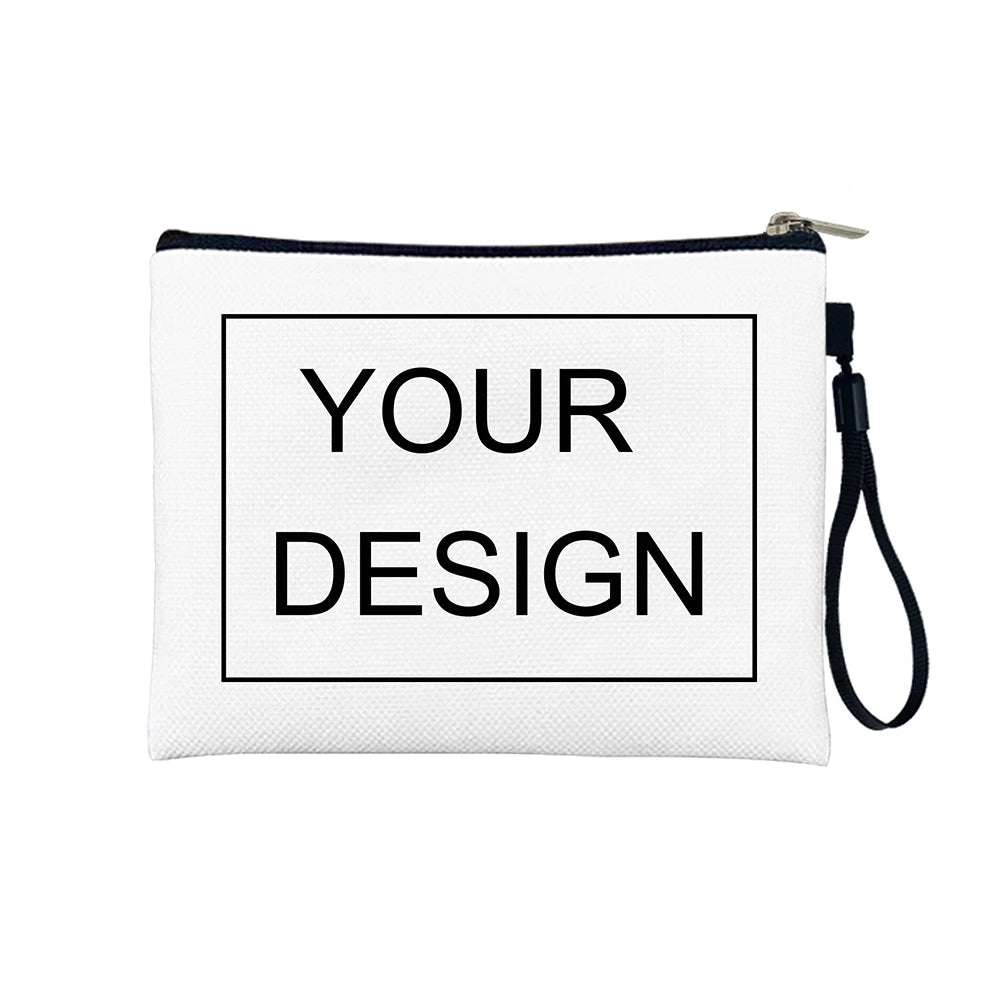 DIY Personalized Customized Photo/LOGO/Text/Picture Teacher/Birthday Gift Make up Bags Toilet Kit Cosmetic Bag Mini Makeup Pouch