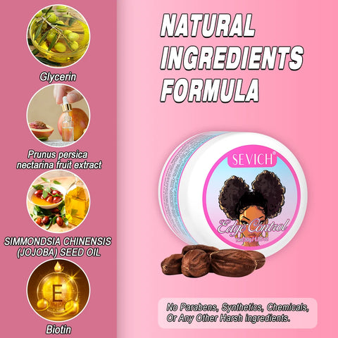 Edge Control Gel for Strong Hold Edge Smoother Broken Hairline Edge Gel Hair Finishing Styling Wax Pomade Frizz-Free Edge Gel