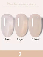 10ml 1-8pcs Milky White Quick Extension Gel Nail Polish Nude Construct Hard Semi Permanent Acrylic Extension Nail Art Varnish
