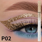 1PC Glitter Liquid Eyeliner Pencil Waterproof Purple Pink Blue Eye Liner Pen Long Lasting Quickily Drying Eyes Makeup For Women