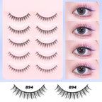5 Pairs Soft Strip Lashes Manga Makeup Korean Natural False Eyelashes DINGSEN Natural Lashes Sleeve Anime Daily Eyelashes