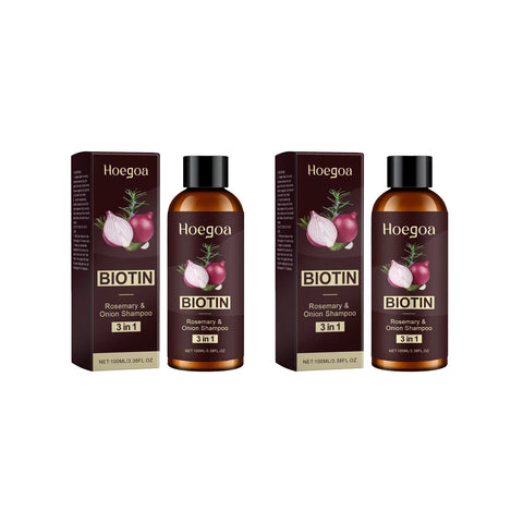 3 In 1 Rosemary Biotin Shampoo Hair Growth Thickening Anti Loss Strengthening Root Oil Control Deep Cleansing Volumizing Shampoo