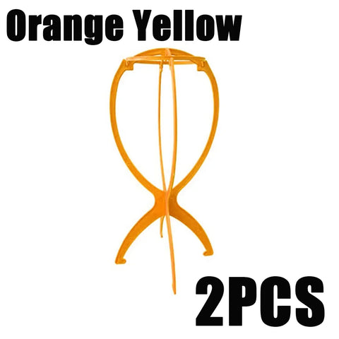 1/2/3pcs Folding Wig Stand Plastic Portable Hat Display Stand Adjustable Durable Barbershop Fashion Model Holder Home Salon Use