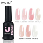 UNO JYJ Nude Rubber Base Gel Polish Semi-permanent Nail Polish UV Varnish Manicure Natural Nail Base Coat 7 Colors Basis Gellac