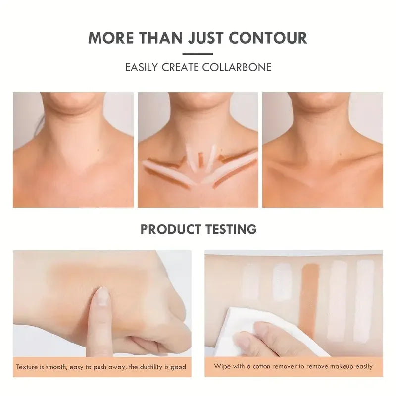 2pcs Dual-Ended Contour & Highlight Stick Set- Waterproof & Long-Lasting Dual-Purpose Concealer Highlighter Pen