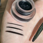 3-Color Eyeliner Eyebrow Gel Cream With Brush Waterproof Lasting Non Smudging Matte Red Brown Easy Wear 3 In 1 Korean Makeup