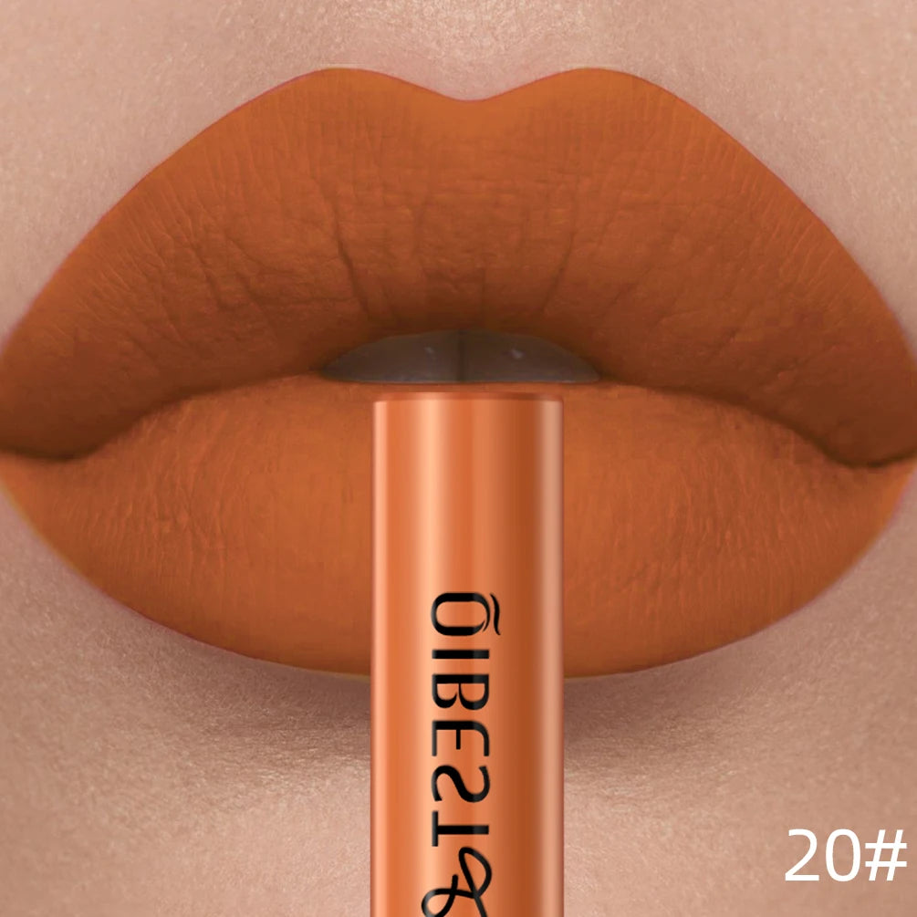 Matte Liquid Lipstick Waterproof Velvet Nude Sexy Red Lip Gloss Long Lasting Nonstick Lip Stain Makeup 24 Colors Hot Lipgloss