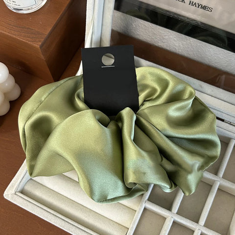 Korean Fashion Big Scrunchies For Girls Pink White Hairties For Bun Hairstyle Hair Bands Hair Accessories For Women Headwear