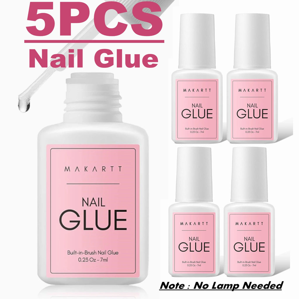 Makartt Super Strong Nail Glue and Glue Remover ,Quick Glue Debonder | Easy Removal with a Dropper Applicator For Press On Nails