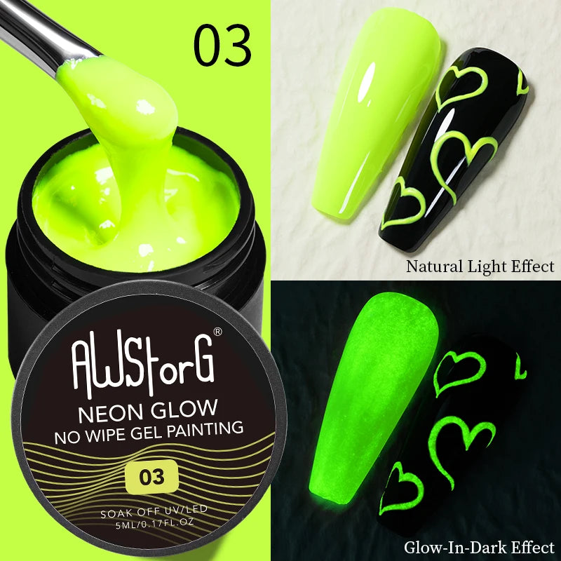 AWStorG 5ML Super Silver Metallic Gel Nail Polish Metal Effect Painting Gel Chromes Varnis Semi Permanent for Nail DIY