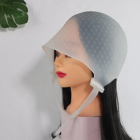 Reusable Dye Hat Hair Coloring Highlighting Hat Silicone Reusable Flexible High Elasticity Folding Hair Dye Hat Silicone Dye Hat