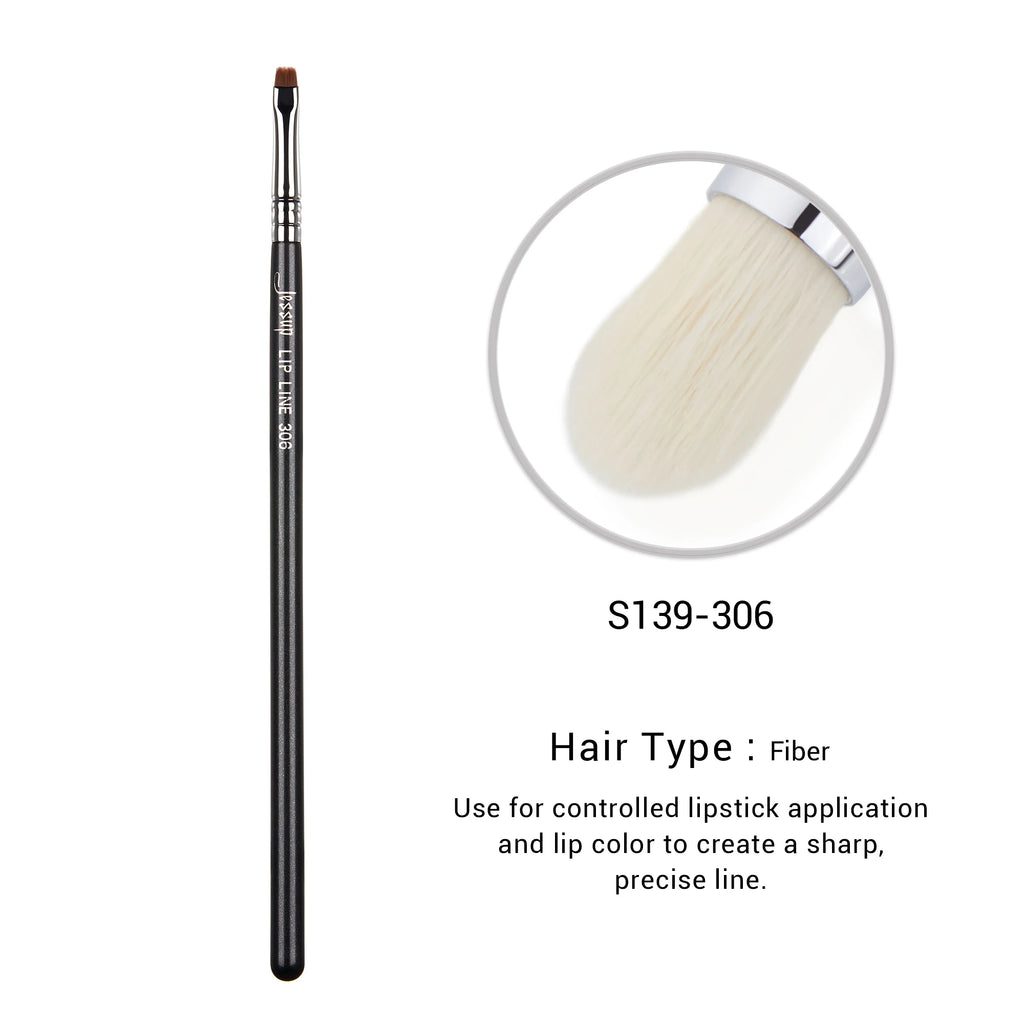 Jessup Lip Brush Professional Lip Makeup Brushes for Lipstick Streak-Free Application,Small Tongue Shape Contour Define Lips