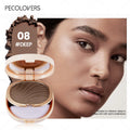 1PC Pressed Powder Foundation, Waterproof, Matte Finish, Full Coverage, Non-Sticky, for All Skin Types, Light to Medium Tone