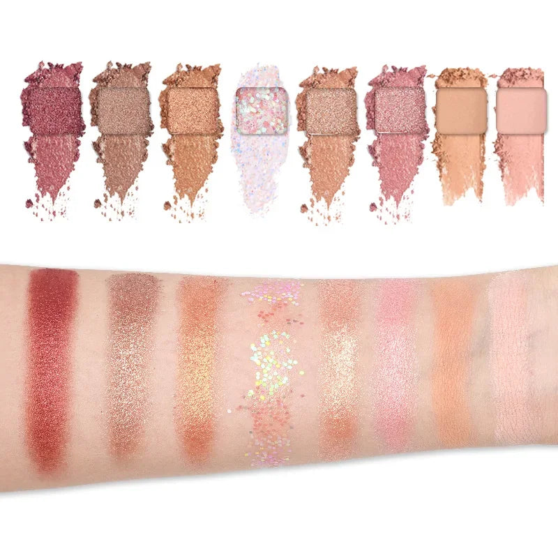 40-Color Eyeshadow Palette:Matte/pearlescent, brown/macaron. Quality, nice eyes.Dating,festivals,beach.Vibrant,durable;gift set.