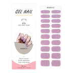 Leopard Semi-Cured Gel Nail Strips Simple Transparent Color Adhesive Long Lasting Gel Nail Stickers Harden In UV Lamp Need