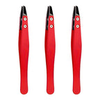 Zirconia Ceramic Pointed Tweezers Stainless Steel Tweezers with Slanted Tips Edges Eyebrows Beards Hair  Eyelash Tweezers