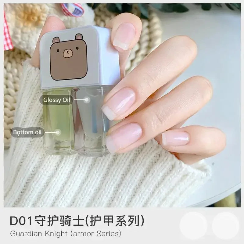 Water-based Nude Icy Women Children Nail Polish Twin Star Set No-bake Quick-drying Odorless Nail Polish Full Set Makeup