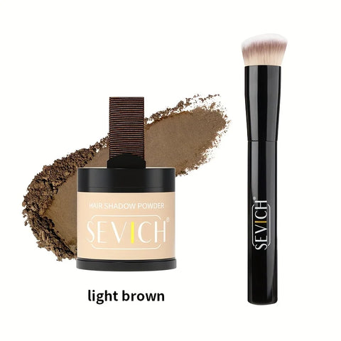SEVICH Hairline Powder With Brush Black Root Cover Up Instant Waterproof Hairline Shadow Powder Hair Concealer Coverage Makeup